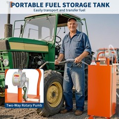 30 Gallon Fuel Caddy Fuel Storage Tank, Gasoline Diesel Fuel Container with Pump