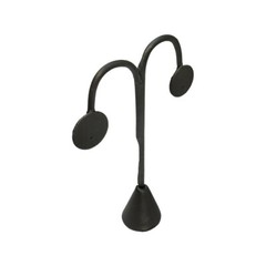 2 Pc Slate Gray Leatherette Single Earring Display Fixture Retail 15-1/2” High