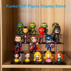 4 Tier Perfume Organizer Stand, Acrylic Risers Display Stands, 4-Tier, black