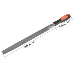 12″ Second Cut Grade High Carbon Hardened Steel Half Round File Handle