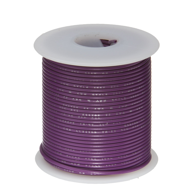 14 AWG Gauge GPT Marine Wire Stranded Hook Up Wire Violet 25 ft 0.071″ 60 Volts
