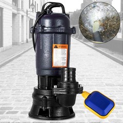 2HP Submersible Sump Pump 1500W Cast Iron Sewage Pump 6498GPH w/26ft Cord 110V