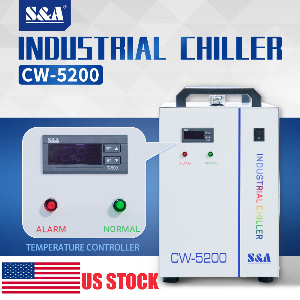 S&A Genuine CW-5200DH Water Chiller for CO2 100W 130W 150W 180W Laser Tube 110V