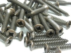 25, 50, or 100 Pieces! Oval Head Phillips #8 x 1-1/4″ Wood Screws Antique Bronze