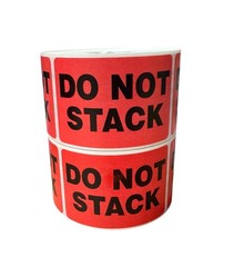 2×3, DO NOT STACK, 500 labels per roll, 1-40 RLS