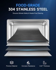CREWORKS 3L Ultrasonic Cleaner Titanium Steel 300W Heater w/ Degas & Gentle Mode