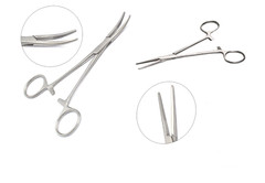 2pc Fishing Set 5″ Straight + Curved Hemostat Forceps Locking Clamps