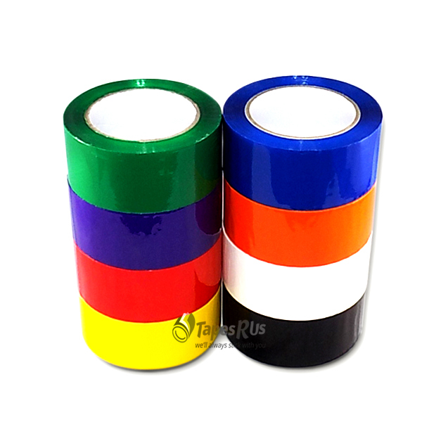 2″ IN. x 55 YDS. COLOR CARTON SEALING PACKING TAPE – 9 COLORS AVAILABLE