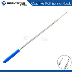 Self Retracting Captive Spring Hook 7” Easy Positioning Positively Knurled grip