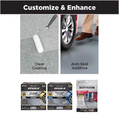 Rust-Oleum 286893 Silver Bullet Metallic Floor Coating Kit 80 oz. (Pack of 2)