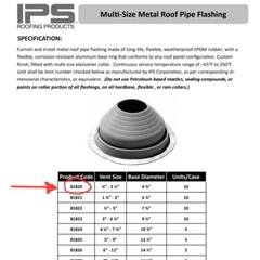 NEW #1 Size Gray Pipe Flashing Boot EPDM Rubber 1/4″ – 2 1/2″ Metal Roof 81820