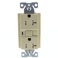 Cooper Ivory Tamper Resistant GFCI Outlet with Quick-Connect 5-20 20A TRVGF20BVM
