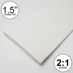 1.5″ ID White Heat Shrink Tube 2:1 ratio (8 inches) polyolefin foot/ft/to 40mm