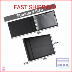 Professional 7 Ring Business Checkbook Binder, Premium PU Leather Organizer for