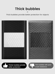 Reliable Black Bubble Mailers 4×8 Inch – 100 Padded Self-Seal Shipping Envelopes