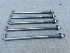 Sandbaggy 5/8″ x 14″ Threaded Concrete Anchor L-Bolts – Hot Dipped Galvanized