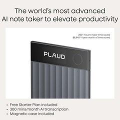 Plaud Note Pro AI Voice Recorder, Transcribe & Summarize with AI, App Control…