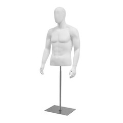 Male Mannequin Torso Manikin Dress Form 4.27-6.56ft Height Adjustable Detachable