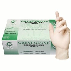 Great Glove Latex Gloves, White, Powder-Free CASE OF 1000PCS [Size – XS/S/M/L]