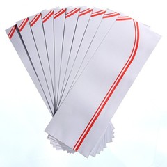 BBTO 10 Pieces Soda Jerk Paper Hats Food Server Cap 11.6 inches, Red Strips