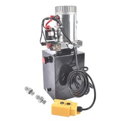 Power Unit Hydraulic Pump Dump Trailer 8 Quart Double Acting 3200 PSI Max 12V DC