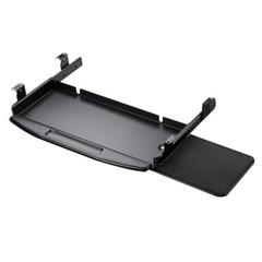 Steel Keyboard Tray Under Desk Drawer Sliding Pull Out w/360° Mouse Tray 22″x12″