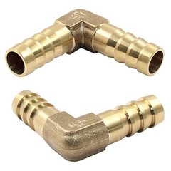 2PCS 3/8″ Hose Barb Fitting 90 Degree Elbow Connector, Right Angle Brass