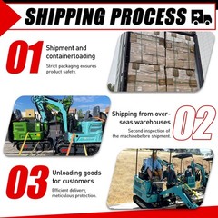 FREE SHIP 2.5Ton Mini Excavator KUBOTA D902 Diesel Side Swing Expand Track Pilot