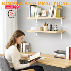 Alise Floating Shelf Brackets,L Brackets for Shelves Heavy 5×3 Inch, White