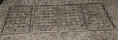 Set of 4 HUBERT Wire Display BAKERY BASKET Pastry Tray Rectangular Nickel VGC