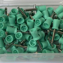 100Pcs Dental dentist Rubber Prophy Tooth Polish Cups Brushes Polishing green us