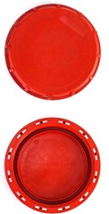 2 Pack Red IBC Tote Tank Lid 6.5” w/ Gasket Fits 163mm Cap for Liquid Storage