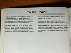 John Deere 450 Series Plain & Fertilizer Grain Drill Predelivery Inst Manual ’98