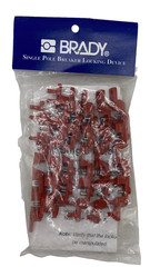 PACK OF 6 BRADY 65688 Single Pole Circuit Breaker, Electrical Lockouts, RED
