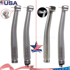 Dental (LED Optic E-generator) Denshine Handpiece High Speed Turbine 2/4Hole USA