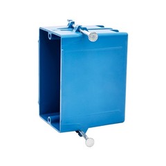 25-Pk New Work 1-Gang Electrical Outlet Box ETL Certified 23 Cu In Plastic Blue