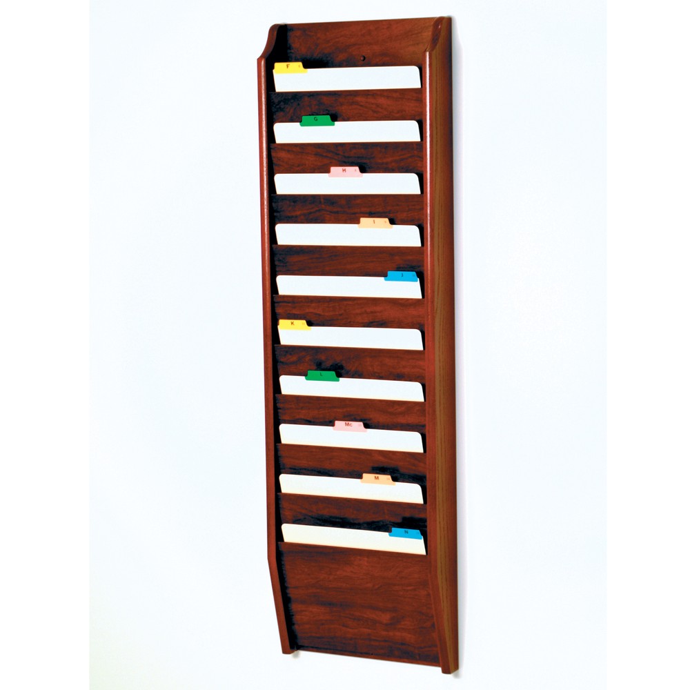 Wall mount magazine rack display waiting room organizer file holder storage slot