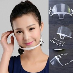 Transparent Clear Plastic Anti-fog Mouth Shield Great Restaurant+Straps – 10pcs