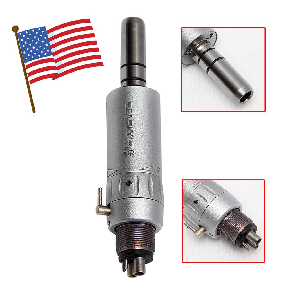 Dental Slow Low Speed Handpiece Straight Nosecone Air Motor 4Hole NSK hand piece
