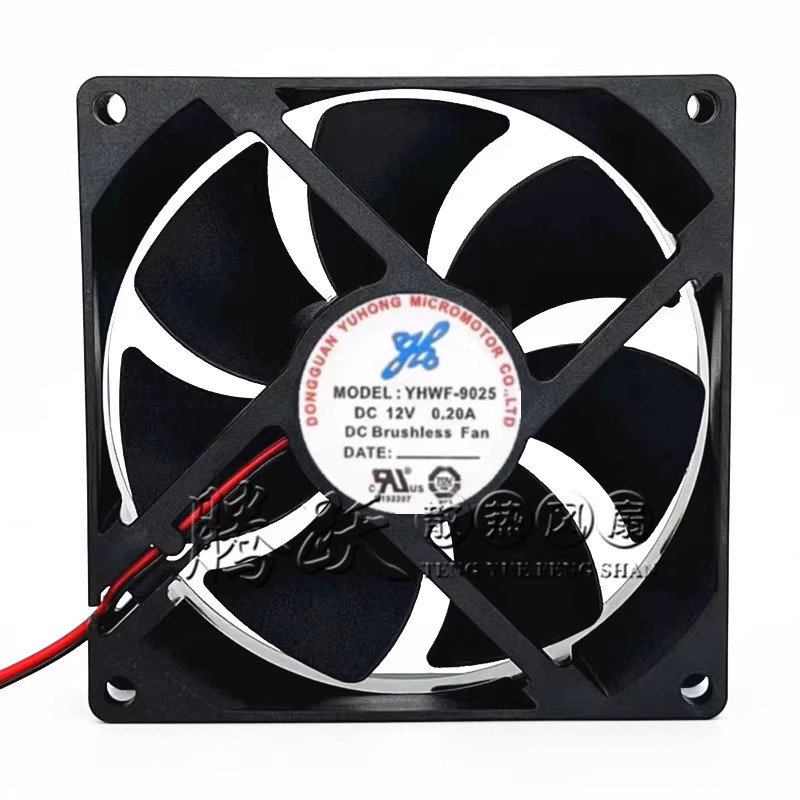 1PCS YHWF-9025 DC12V 0.20A 2-wire cooling fan 9cm 9025