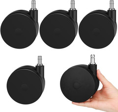 5 Pcs 4” Extra Large Chair Wheels for Carpet Heavy Duty Office
