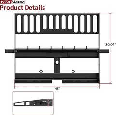 48″ Skid Steer Pallet Fork Attachment with Heavy-Duty Blades 4500lbs Capacity US