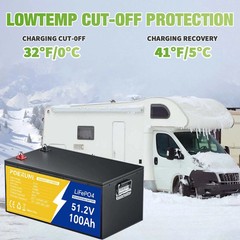 CHICNOD 48V 50Ah LiFePO4 Lithium Battery Built-in BMS Deep Cycles for Golf Carts