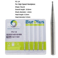 Wave Dental Round Bur FG High Speed Carbide Burs Friction Grip FG 1/4 1/2 4 6 8