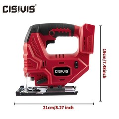 CISIVIS Jigsaw for Milwaukee 18V Battery, Cordless Jig Saw Tool, Brushless Motor
