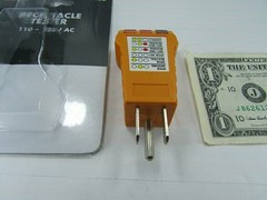UL Listed Electrical Receptacle Wiring Tester Plug 110VAC to 125VAC Polarity