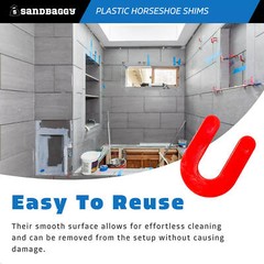 Sandbaggy 1/8″ Plastic Horseshoe Tile Shims – Tile Spacers – U Shaped Shims