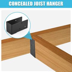 Concealed Joist Hangers, 24 Pcs of 2″X4″Outdoor Concealed-Flange，Q235 Steel Plat