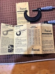 Central Tools 2” & 3” Outside Micrometer made in USA tested see description