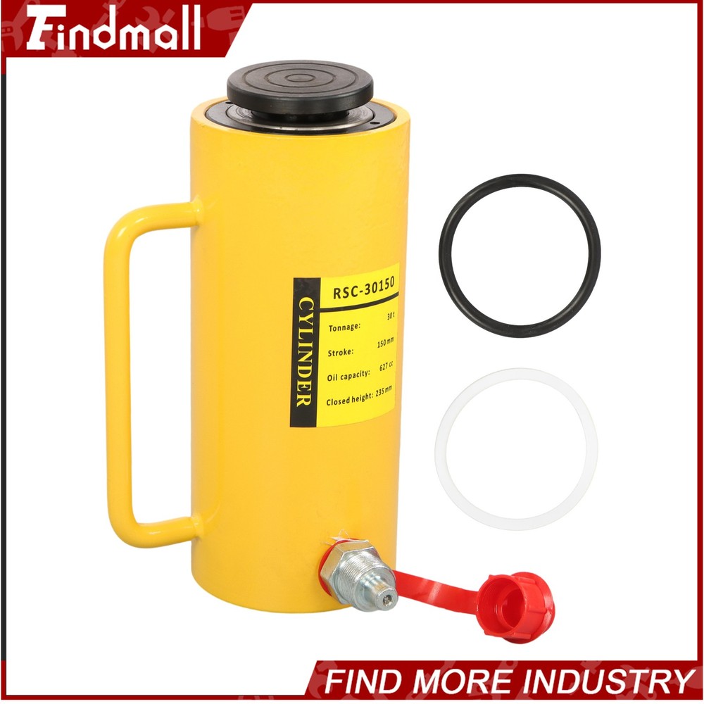 Findmall 30Ton Hydraulic Cylinder Ram Single Acting 6 Inch Stroke Lifting Jack